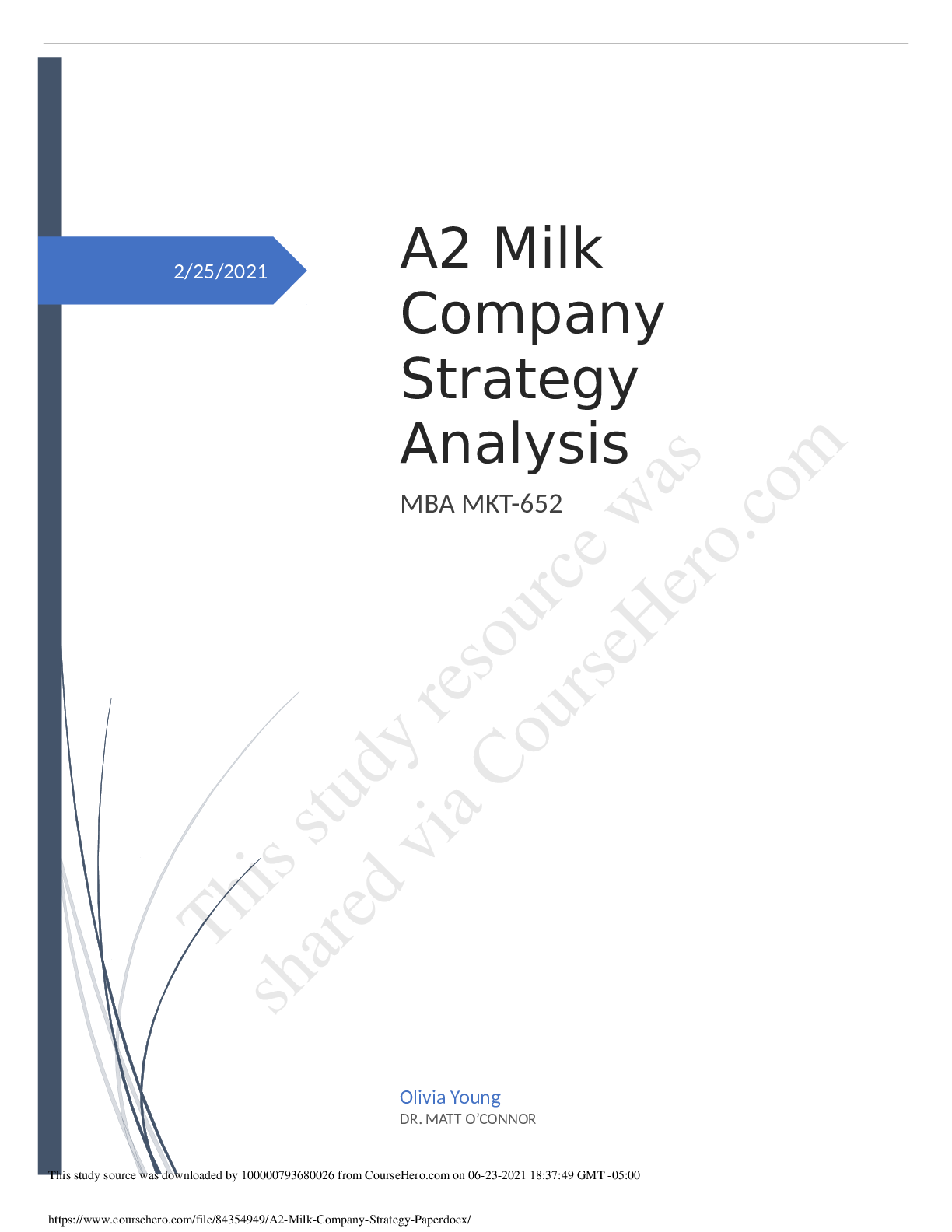 the a2 milk company case study analysis